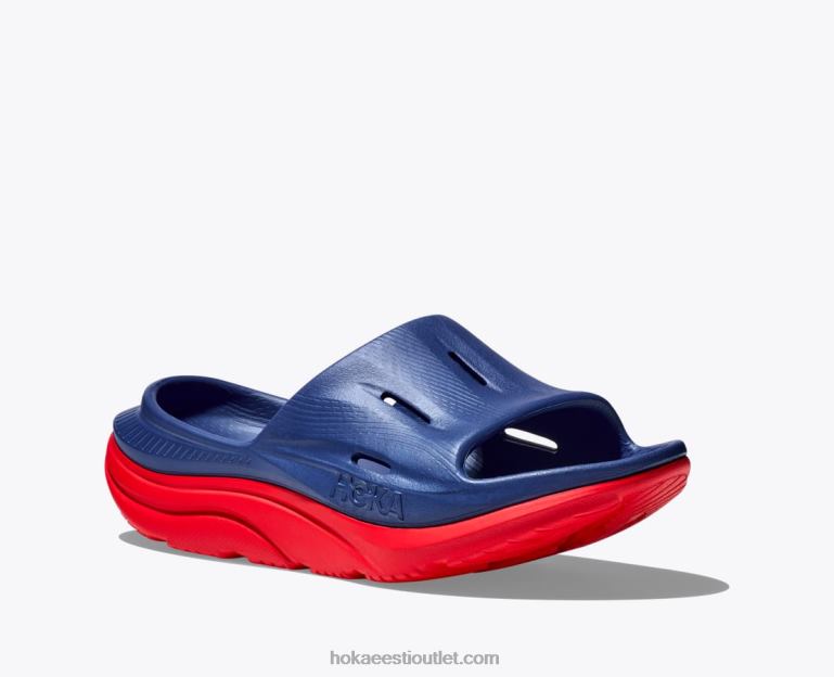 naised Hoka ora taastamise slaid 3 6ZBF208 kellakella sinine/punane hoiatus