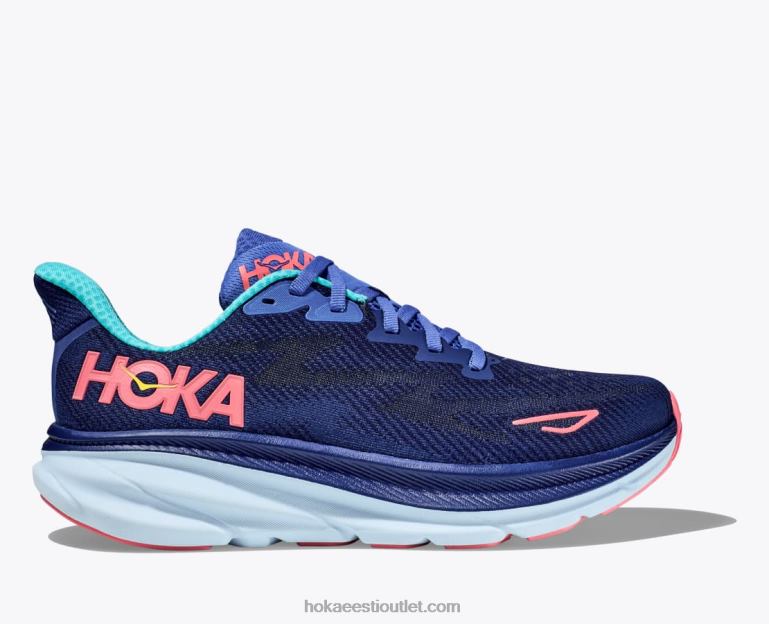 naised Hoka Clifton 9 6ZBF2 kelluke sinine/keraamiline