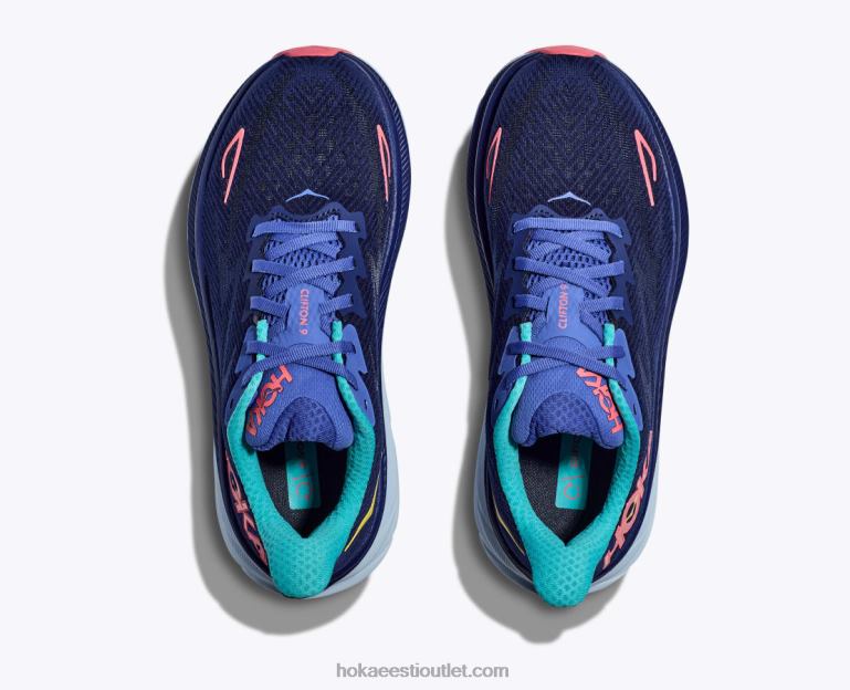 naised Hoka Clifton 9 6ZBF2 kelluke sinine/keraamiline