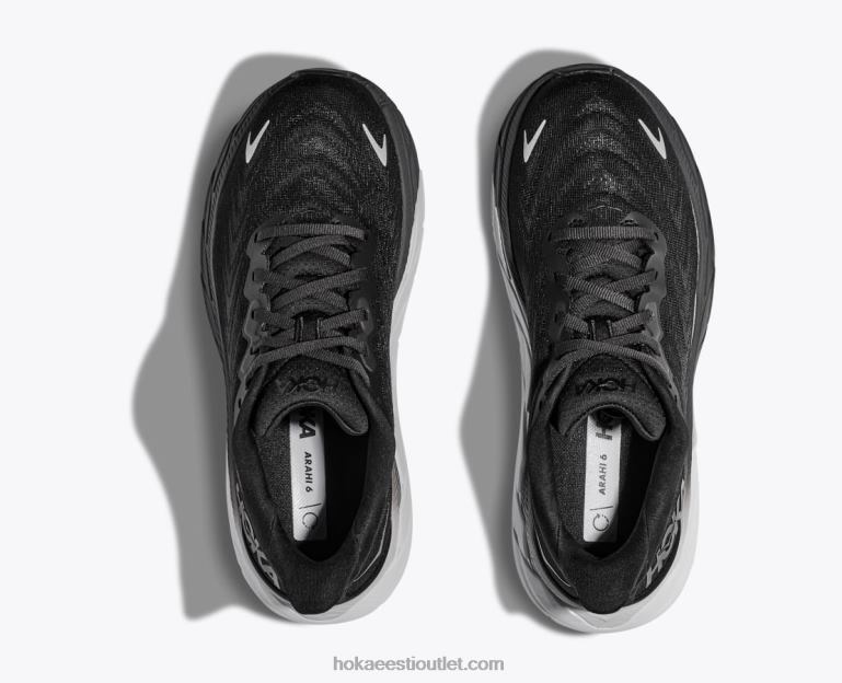 naised Hoka arahi 6 6ZBF252 must valge