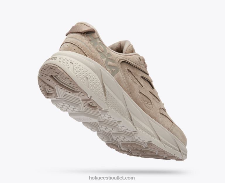 naised Hoka clifton l seemisnahk 6ZBF75 lihtsalt taupe/pimsskivi