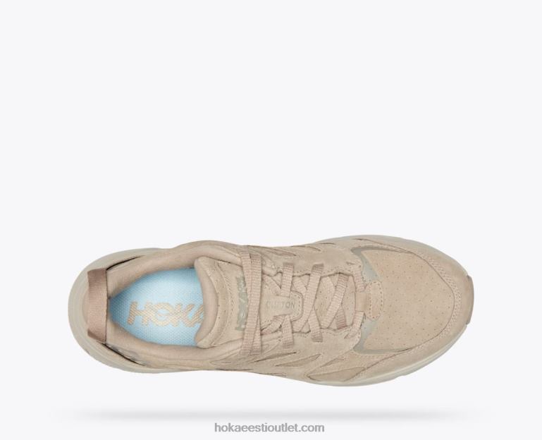 naised Hoka clifton l seemisnahk 6ZBF75 lihtsalt taupe/pimsskivi