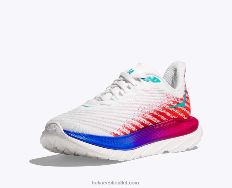 naised Hoka mach 5 6ZBF27 valge/leek